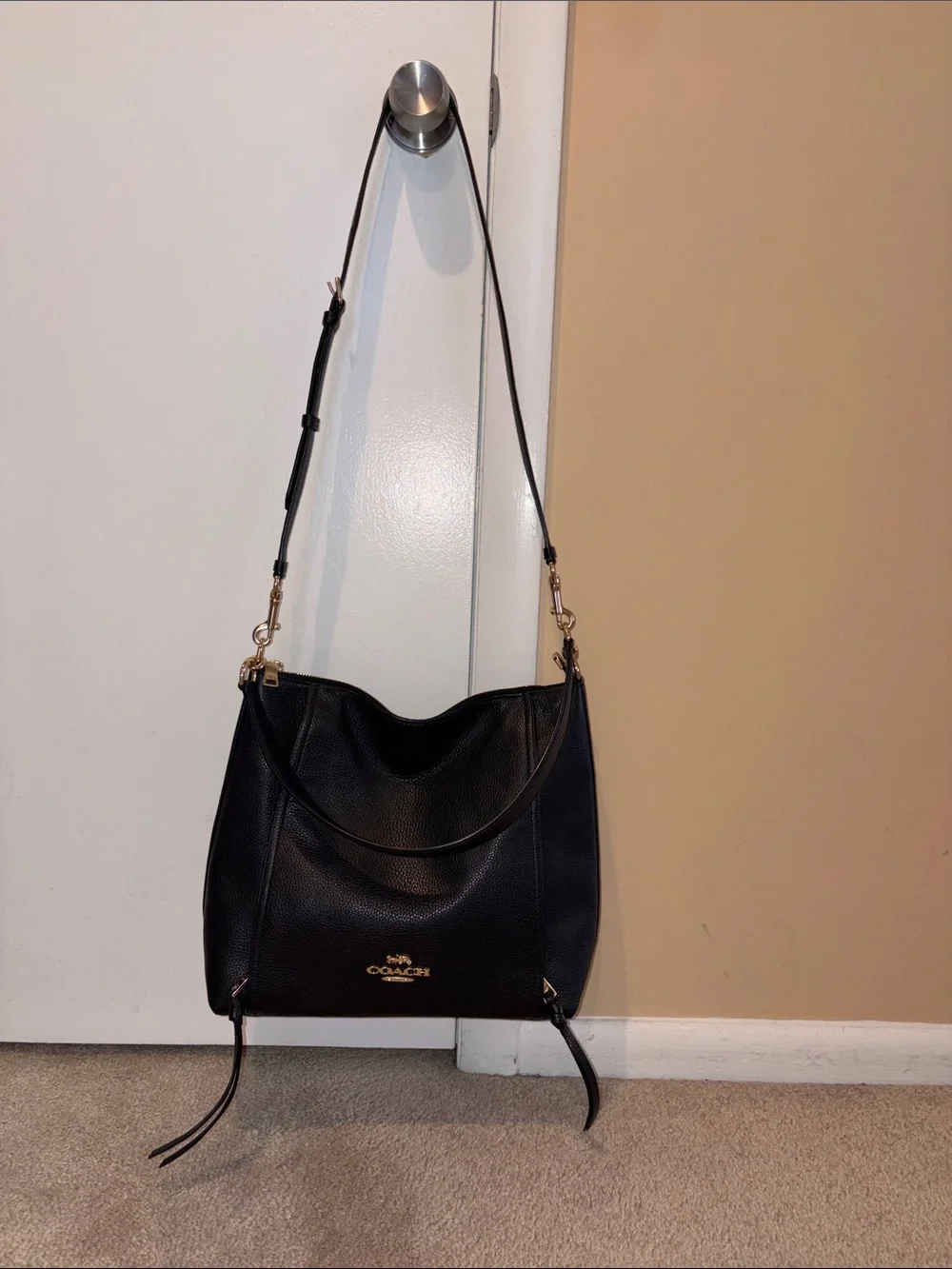 Coach Marlon hobo black leather f79994